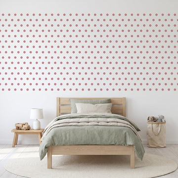 Colour Pop Wall Dots Wall Sticker Decals wall decals on a boy's bedroom wall (in Dusty Rose, 540 Pack size)