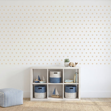 Colour Pop Wall Dots Wall Sticker Decals wall decals on a kids' room wall (in Oat, 540 Pack size)