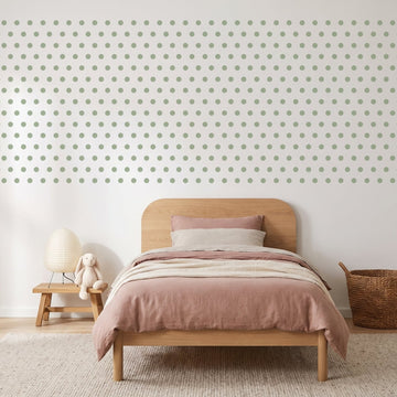 Colour Pop Wall Dots Wall Sticker Decals wall decals on a girl's bedroom wall (in Sage, 540 Pack size)