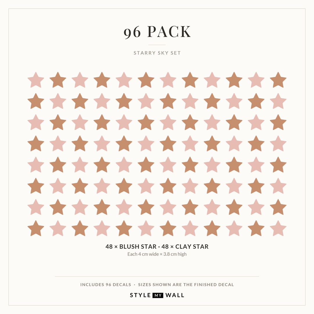Starry Sky Wall Sticker Decals: 96 Pack sizes