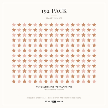 Starry Sky Wall Sticker Decals: 192 Pack sizes