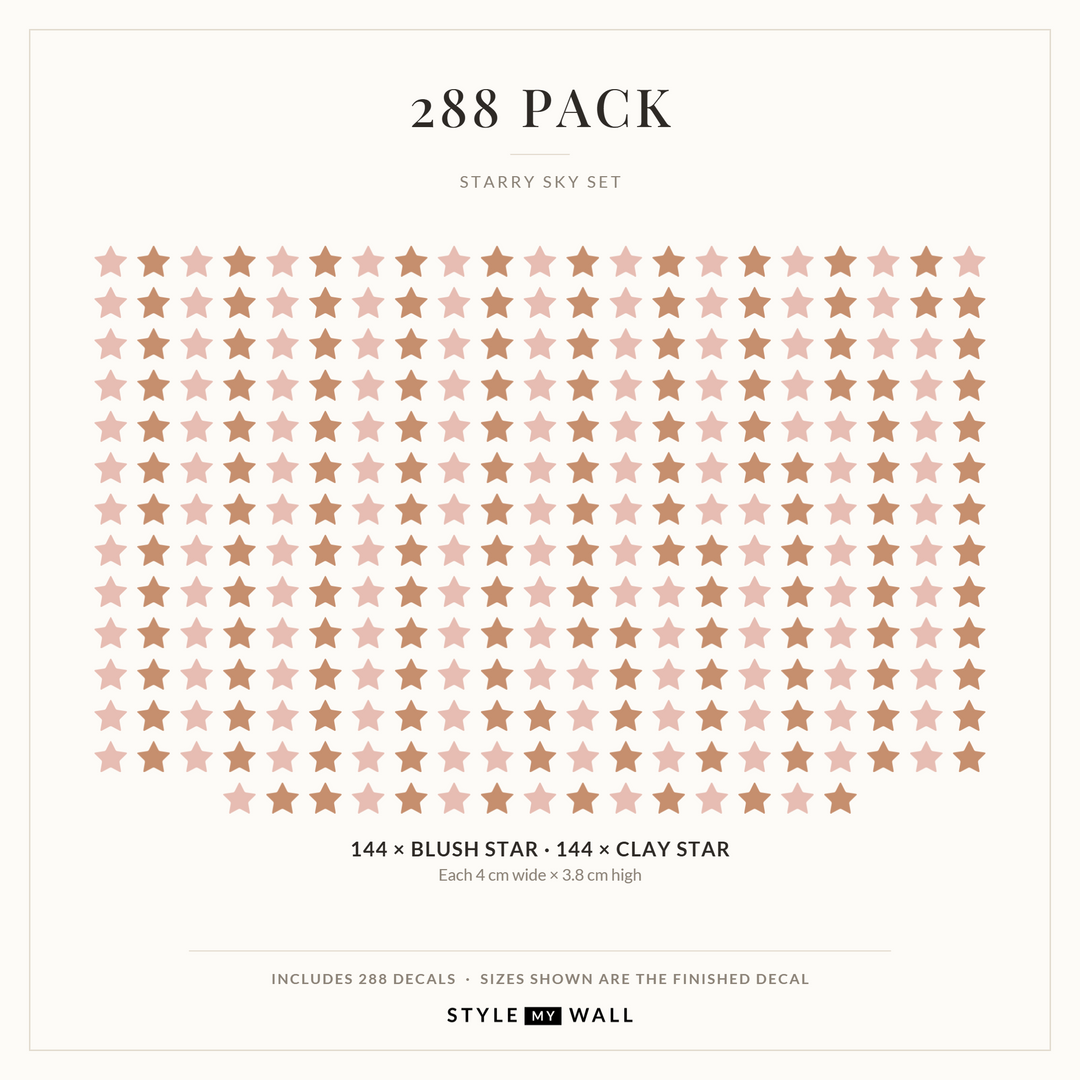 Starry Sky Wall Sticker Decals: 288 Pack sizes