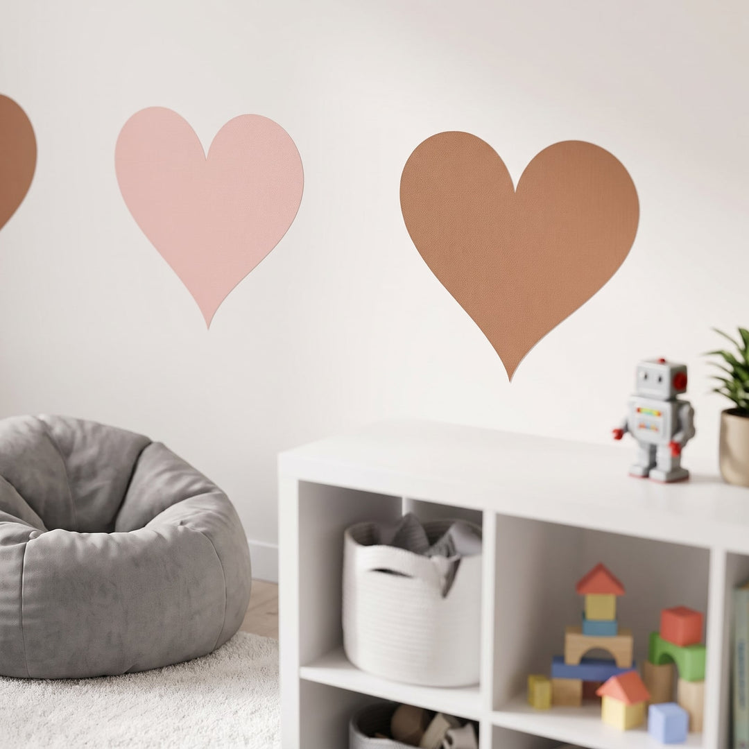 Sweetheart Hearts Wall Sticker Decals wall decals: a close-up of the decals from one side in a kids' room