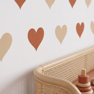 Sweetheart Hearts Wall Sticker Decals wall decals: a close-up of the decals from one side in a playroom