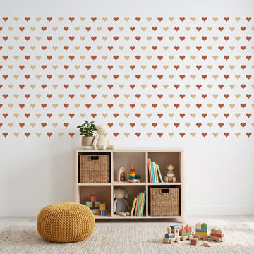 Sweetheart Hearts Wall Sticker Decals wall decals on a kids' room wall (360 Pack size)