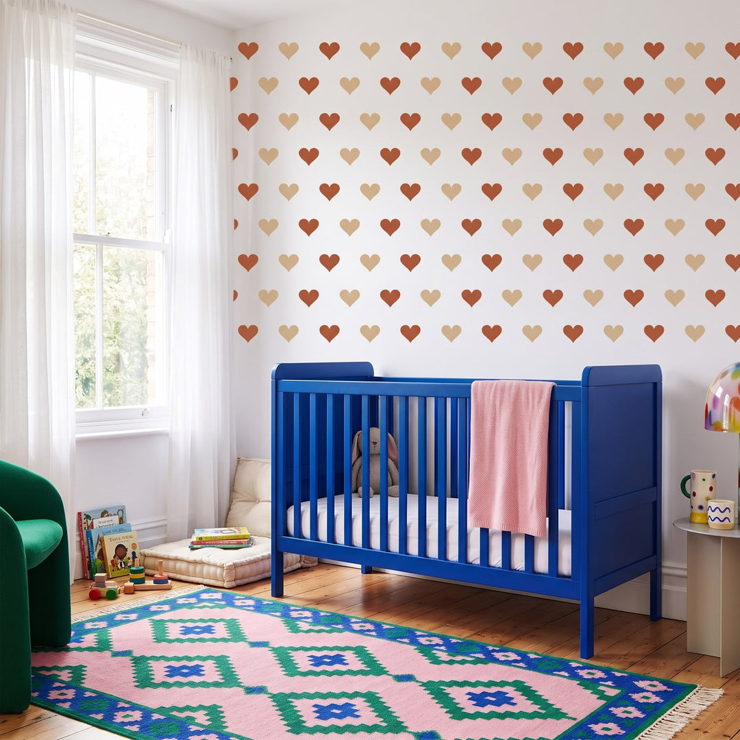 Sweetheart Hearts Wall Sticker Decals wall decals: the whole room from a corner in a nursery