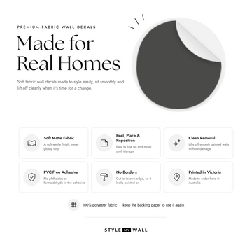 Soft Palette Dots Wall Sticker Decals: soft matte fabric wall decals that peel, stick and reposition, printed in Victoria