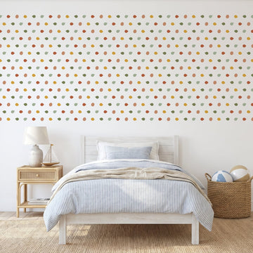 Pebble Dot Wall Sticker Decals wall decals on a boy's bedroom wall (540 Pack size)