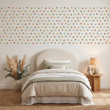 Pebble Dot Wall Sticker Decals wall decals on a girl's bedroom wall (360 Pack size)