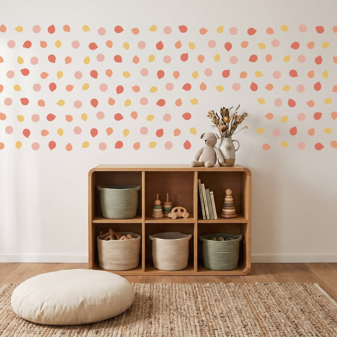 Colour Pop Pebble Dots Wall Sticker Decals wall decals on a kids' room wall (360 Pack size)