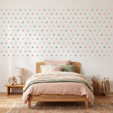 Starry Skies Wall Sticker Decals wall decals on a girl's bedroom wall (288 Pack size)