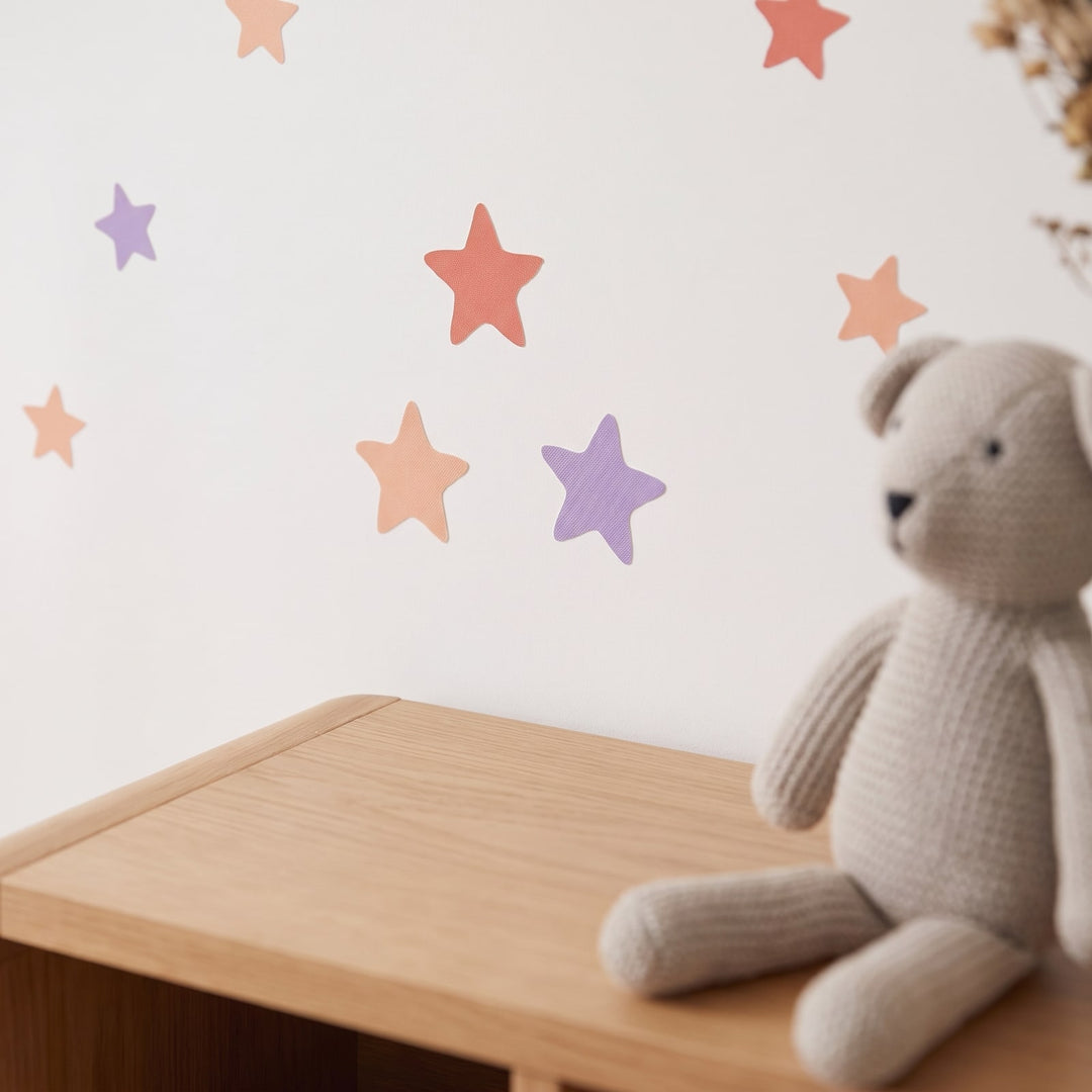 Starry Skies Wall Sticker Decals wall decals: a close-up of the decals from one side in a kids' room