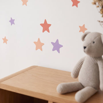 Starry Skies Wall Sticker Decals wall decals: a close-up of the decals from one side in a kids' room