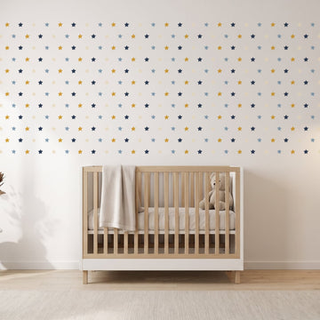 Little Dreamer Stars Wall Sticker Decals wall decals on a nursery wall (288 Pack size)