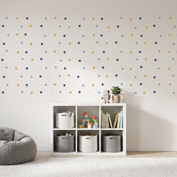 Little Dreamer Stars Wall Sticker Decals wall decals on a kids' room wall (192 Pack size)
