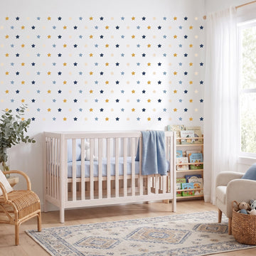 Little Dreamer Stars Wall Sticker Decals wall decals: the whole room from a corner in a nursery
