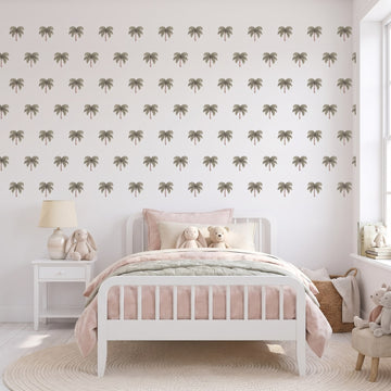 Little Palm Trees Wall Sticker Decals wall decals: the whole room from a corner in a girl's bedroom