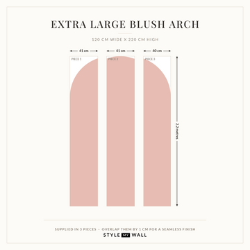 Colour Pop Arch Wall Sticker Decals: Extra Large supplied in 3 pieces that overlap by 1 cm