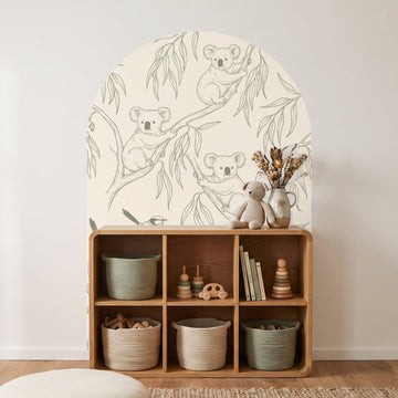 Australian Bush Toile Arch Wall Sticker Decals wall decals on a kids' room wall (in Sage, Large (119 x 180 cm) size)