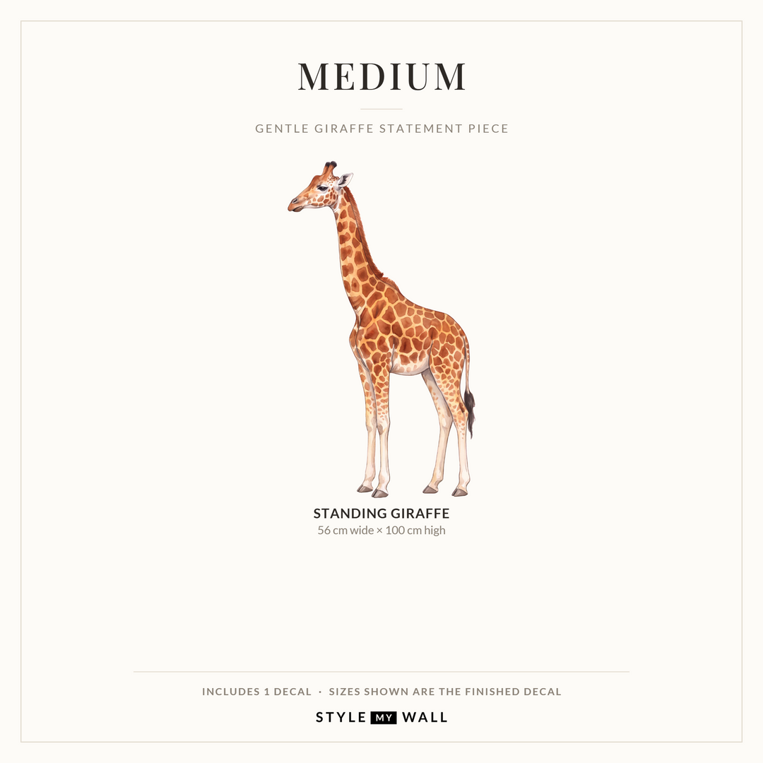 Gentle Giraffe Wall Sticker Decals: Medium sizes