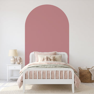 Colour Pop Arch Wall Sticker Decals wall decals on a girl's bedroom wall (in Dusty Rose, Extra Large (120 x 220 cm) size)