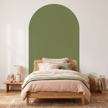Colour Pop Arch Wall Sticker Decals wall decals on a girl's bedroom wall (in Olive, Extra Large (120 x 220 cm) size)