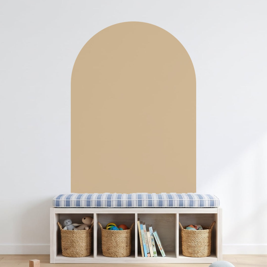 Colour Pop Arch Wall Sticker Decals wall decals on a playroom wall (in Sand, Large (98 x 180 cm) size)