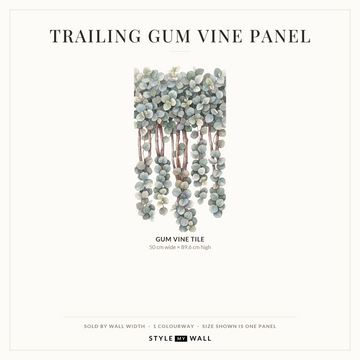 Trailing Gum Vine Wall Sticker Decals: Each Panel sizes