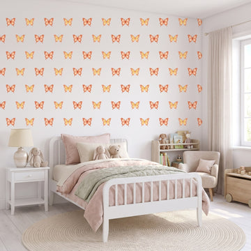 Sunset Glow Butterflies Wall Sticker Decals wall decals: the whole room from a corner in a girl's bedroom