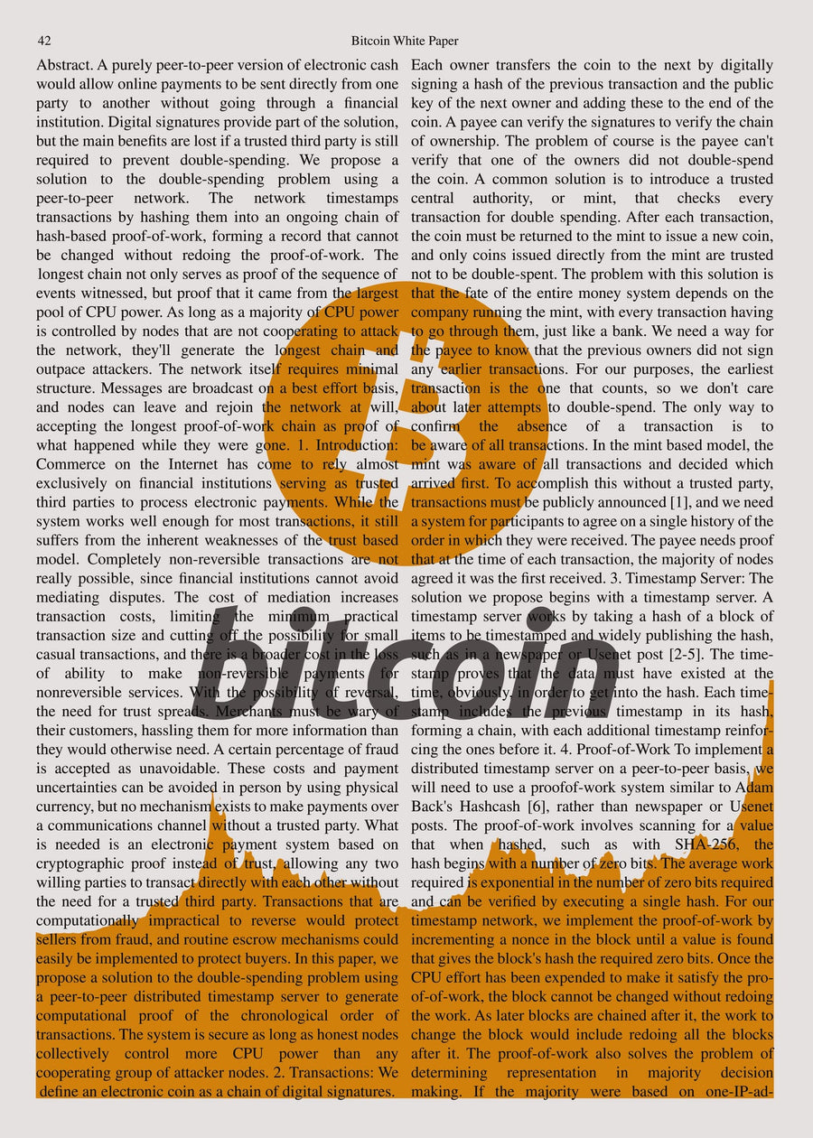 BTC Whitepaper By Richard Quexo | Art & Canvas Print
