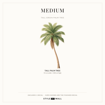 Tall Green Palm Tree Wall Sticker Decals: Medium sizes