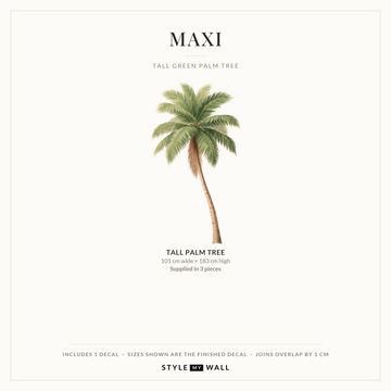 Tall Green Palm Tree Wall Sticker Decals: Maxi sizes