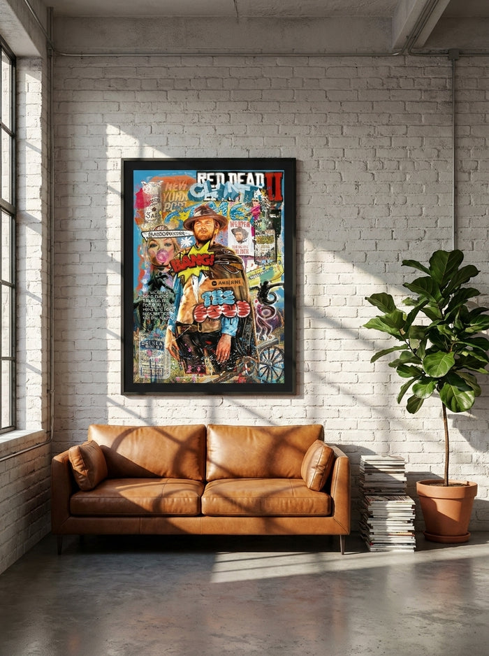 Clint Eastwood By Ricardo Quexo | Art & Canvas Print