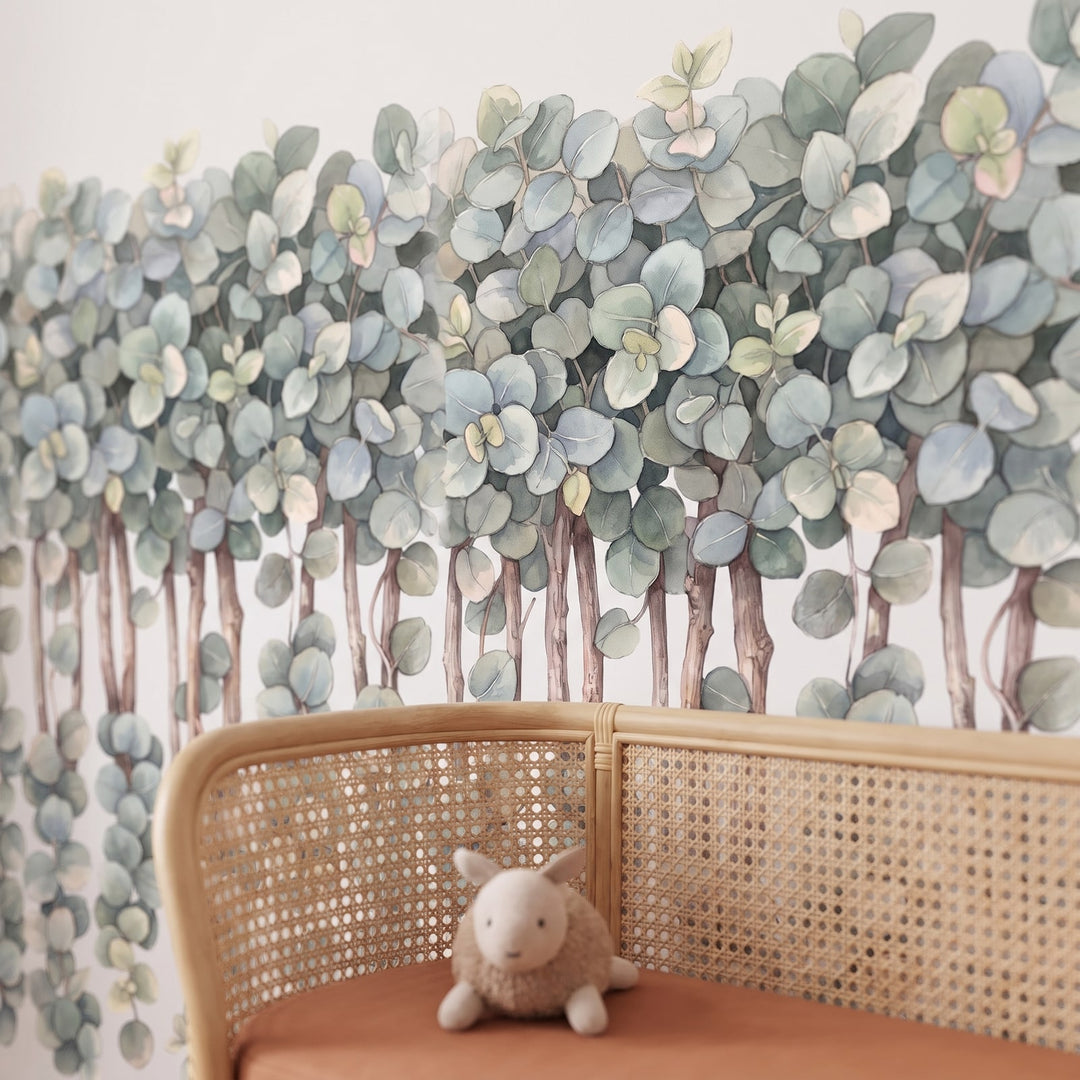 Trailing Gum Vine Wall Sticker Decals wall decals: a close-up of the decals from one side in a playroom