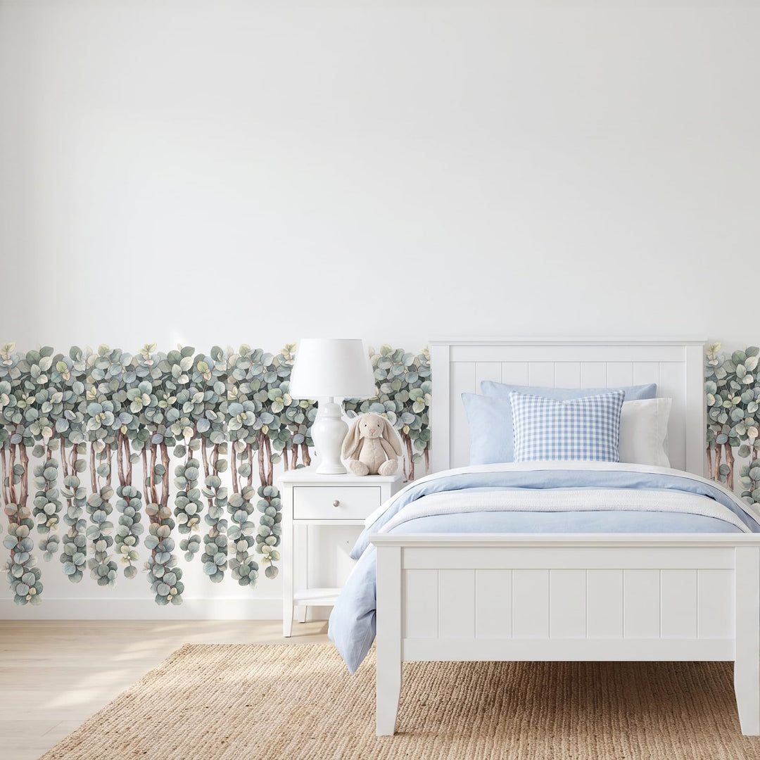 Trailing Gum Vine Wall Sticker Decals wall decals on a girl's bedroom wall (Per Panel size)