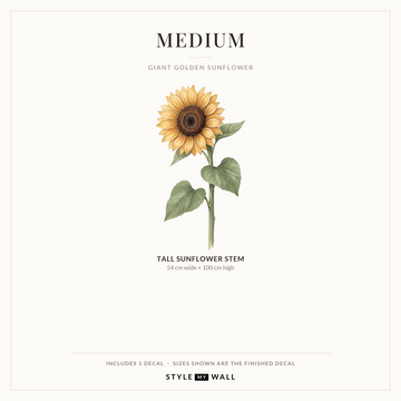 Giant Golden Sunflower Wall Sticker Decals: Medium sizes