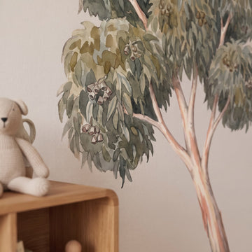 Ghost Gum Tree Wall Sticker Decals wall decals: a close-up of the decals from one side in a kids' room