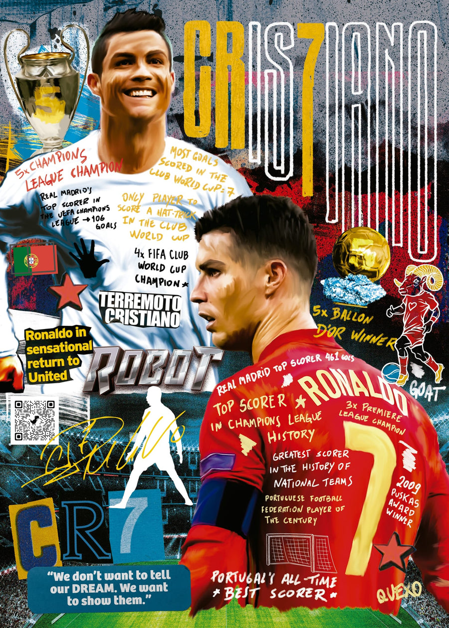 CR7 By Ricardo Quexo | Art & Canvas Print