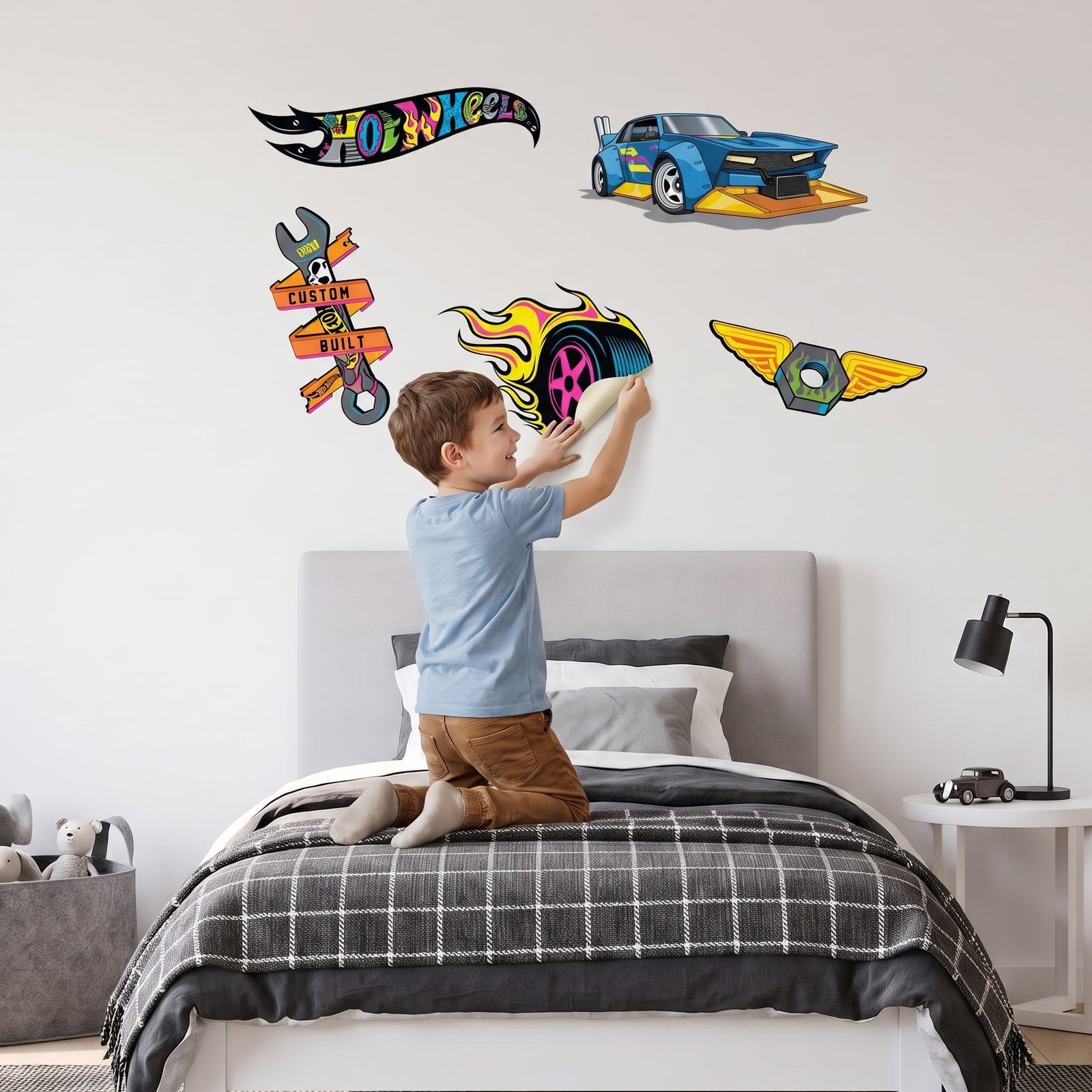 Hot Wheels Hot Rod Garage | Hot Wheels wall deca | Wall Sticker Decals