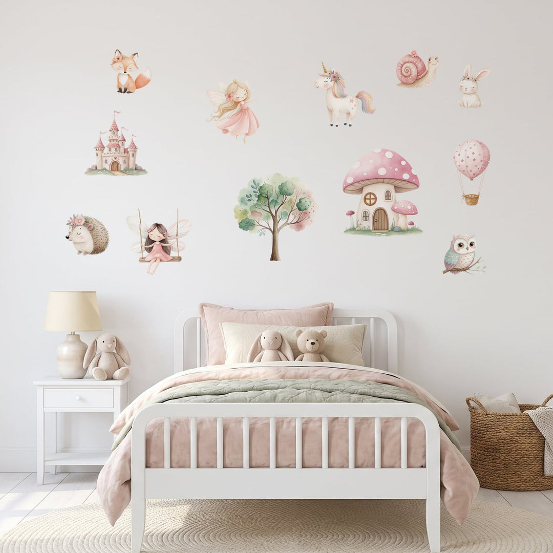 Fairy Land Wall Sticker Decals wall decals on a girl's bedroom wall (Accent (Small) size)