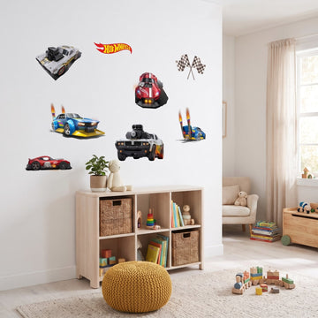Hot Wheels Speed Demons Wall Sticker Decals wall decals: the whole room from a corner in a kids' room