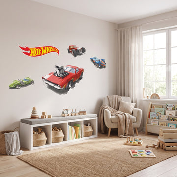 Hot Wheels Hot Rod Heroes Wall Sticker Decals wall decals: the whole room from a corner in a playroom
