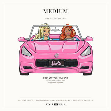 Barbie Dream Car Wall Sticker Decals: Medium sizes