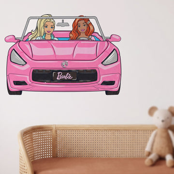 Barbie Dream Car Wall Sticker Decals wall decals: a close-up of the decals from one side in a playroom