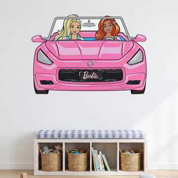 Barbie Dream Car Wall Sticker Decals wall decals on a playroom wall (Large (137 x 95 cm) size)