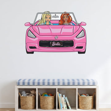 Barbie Dream Car Wall Sticker Decals wall decals on a playroom wall (Medium (100 x 69 cm) size)
