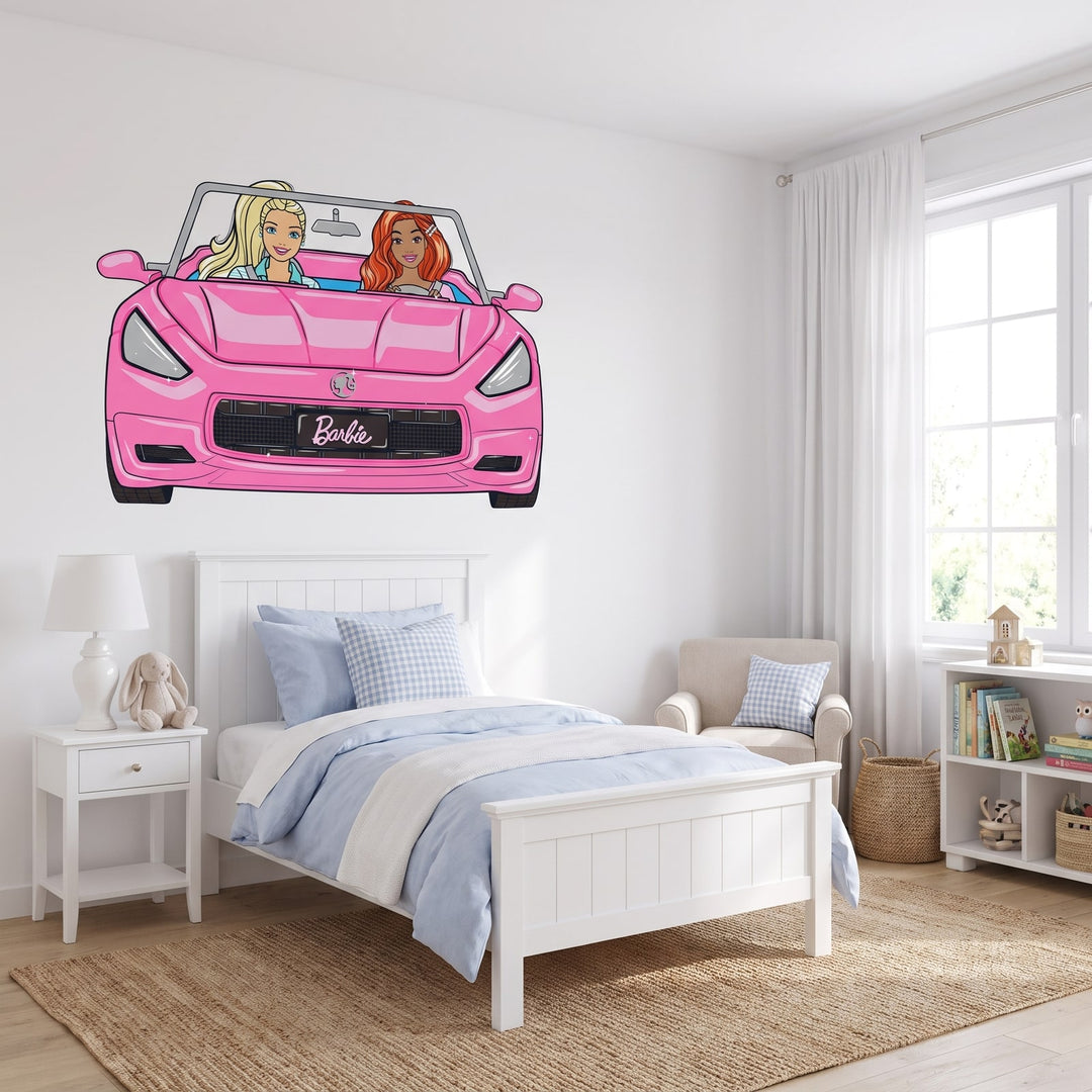 Barbie Dream Car Wall Sticker Decals wall decals: the whole room from a corner in a girl's bedroom