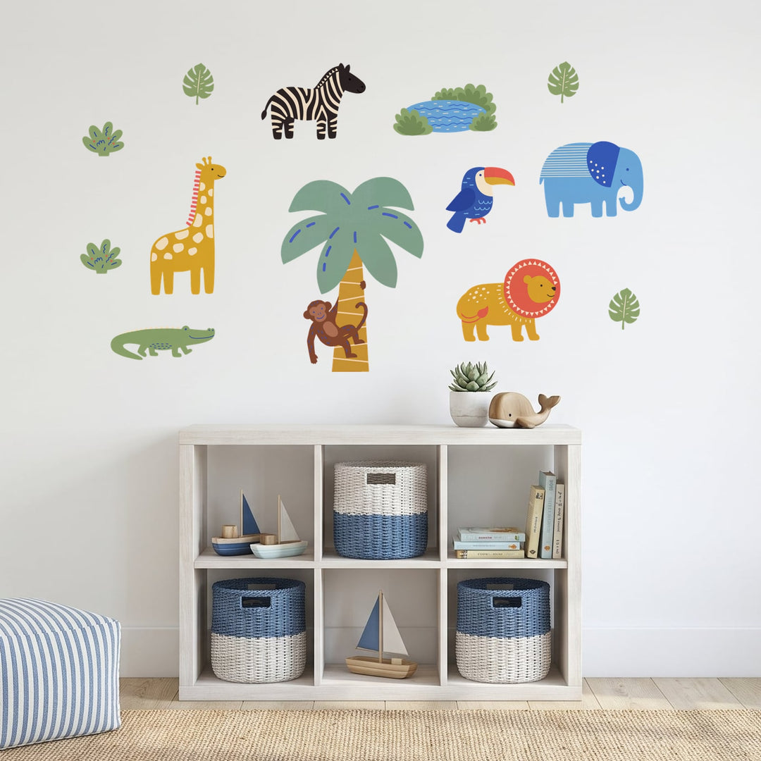Cut Paper Safari Set Wall Sticker Decals wall decals on a kids' room wall (Accent (Small) size)