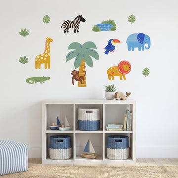 Cut Paper Safari Set Wall Sticker Decals wall decals on a kids' room wall (Accent (Small) size)
