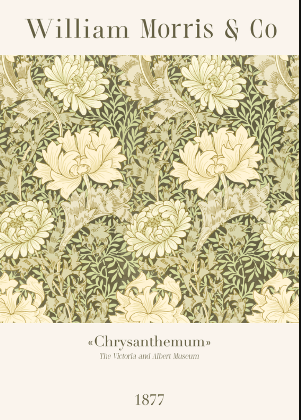 1877 Chrysanthemum by William Morris,frame